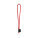 SET Lanyard TUBE Long (Ø 7 mm) s kroužkem Ø 32 mm — červená
