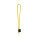 SET Lanyard TUBE Long (Ø 7 mm) s kroužkem Ø 32 mm — žlutá