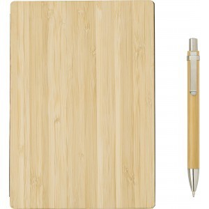 Zápisník s bambusovým obalem a perem - Reklamnepredmety