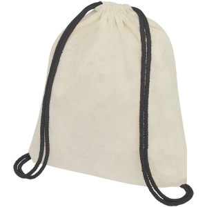 Oregon šnůrkový batoh z bavlny 100 g/m² s barevnými šňůrkami - Reklamnepredmety