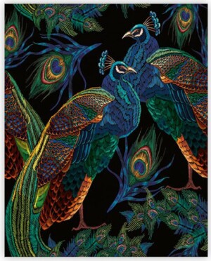 Drevený obraz Peacocks - Reklamnepredmety
