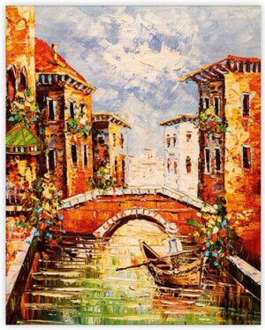 Drevený obraz Venezia III. - Reklamnepredmety