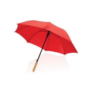 23" bambusový auto-open deštník Impact ze 190T RPET AWARE™, - Reklamnepredmety
