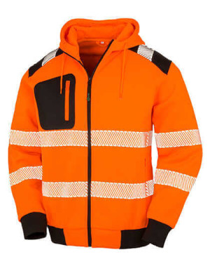 RPET bezpečnostní reflexní bunda Zipped Hoody na zip - Reklamnepredmety