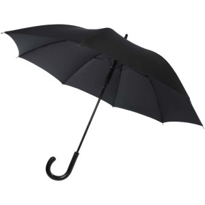 23" deštník Fontana s automatickým otevíráním a zahnutou rukojetí vzhledu uhlíkové oceli - Reklamnepredmety