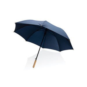 27" bambusový auto-open deštník Impact ze 190T RPET AWARE™, - Reklamnepredmety