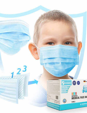 Lékařské rouško na obličej Typ I – dětské (balení po 50 ks) - Reklamnepredmety