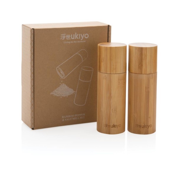 Sada bambusových mlýnků na sůl a pepř Ukiyo
