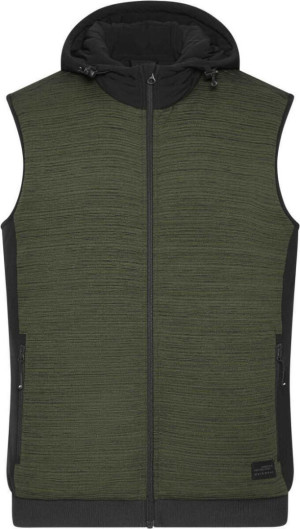 Pánská vatovaná hybridní pletená fleecová vesta - Reklamnepredmety