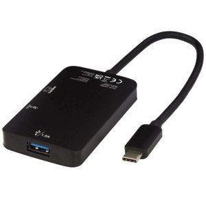 Hliníkový multimediální adaptér USB C (USB-A / USB-C / HDMI) ADAPT - Reklamnepredmety
