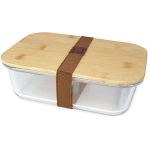 Skleněná obědová krabička s bambusovým víčkem Roby - Reklamnepredmety