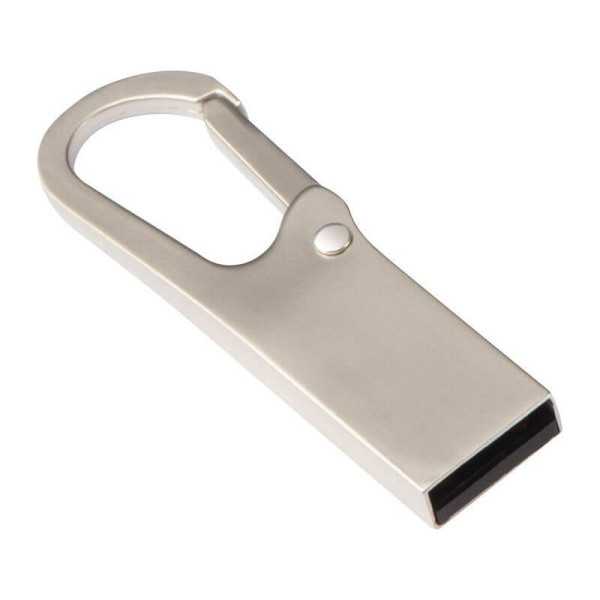 Kovový USB klíč s karabinou - 4GB