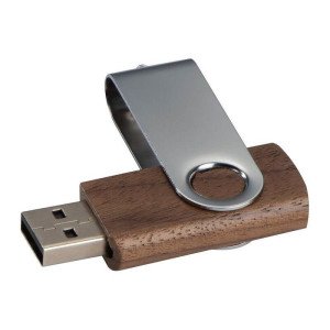 Twist USB klíč s tmavým dřevěným krytem 8GB - Reklamnepredmety
