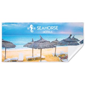 Plážová osuška s plnobarevným potiskem - Reklamnepredmety