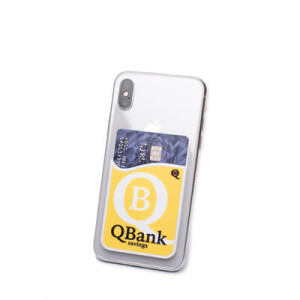 Silikonová peněženka na mobil s čistícím hadříkem, plnobarevně potisknutelná - Reklamnepredmety