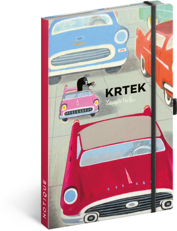 NOTIQUE Notes Krtko a autíčko, linajkovaný, 13 x 21 cm