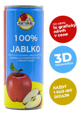 Jablečný drink v plechovce - Reklamnepredmety