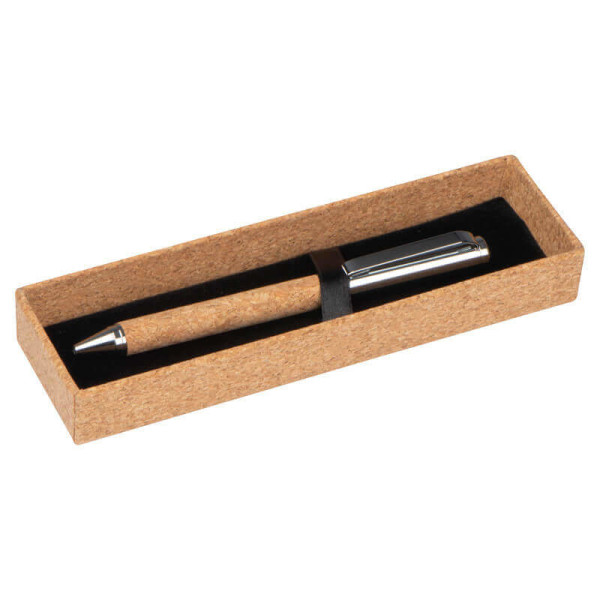 Kovové a korkové kuličkové pero