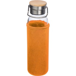 Skleněná láhev s neoprenovým krytem, 600 ml - Reklamnepredmety