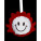 SMILING GIRL reflexní přívěsek,  červená/stříbrná - R73836_08_b - variant Pr R73836.08