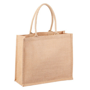 NATURAL SHOPPER laminovaná nákupní taška z juty - Reklamnepredmety