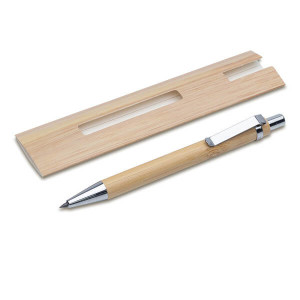 LAKIMUS věčné pero/tužka bez tuhy z bambusu v obalu - Reklamnepredmety