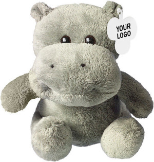 HIPPO Plyšová hračka - hroch s visačkou pro potisk - Reklamnepredmety