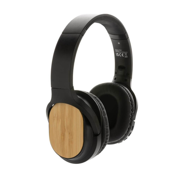 Bezdrátová sluchátka Elite z FSC® bambusu a RCS recykl. ABS,