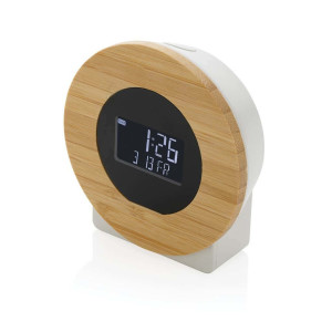 LCD stolní hodiny Utah z RCS rec. plastu a FSC® bambusu