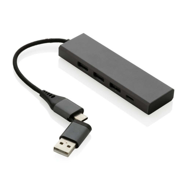 USB rozbočovač Terra z RCS recykl. hliníku