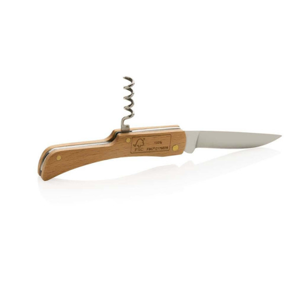 FSC® dřevěný nůž s otvírákem