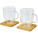 Sada 2 dvoustěnných sklenic 350 ml s bambusovým podšálkem Manti - 11331601_E3 - variant PF 11331601