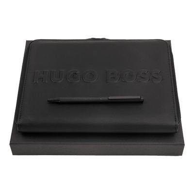 Set HUGO BOSS Black (kuličkové pero Cloud & konferenční obal A5 Label )