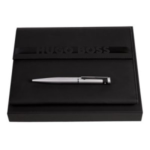 Set HUGO BOSS (kuličkové pero Loop Diamond & obal A5 Cloud) - Reklamnepredmety