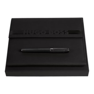 Set HUGO BOSS Black (obal A5 Cloud a kuličkové pero Gear Ribs) - Reklamnepredmety