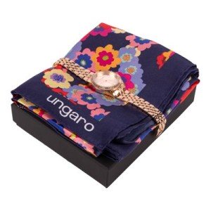Set Ungaro (hodinky & hedvábný květinový šátek) - Reklamnepredmety