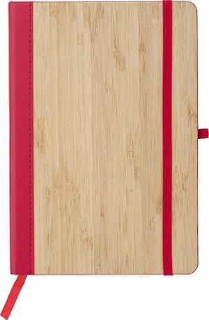 Linkovaný zápisník A5 s přední stranou z bambusu - Reklamnepredmety