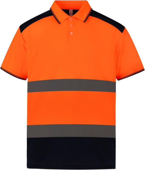 Hi-Vis Polo Yoko Priedušný a rýchloschnúci materiál, gombíková léga s 3 gombíkmi, zosilnené bočné rázporky, tkanina vtáčie oko šetrná k pokožke, tvarovo stabilné, certifikované podľa EN ISO 20471 trieda 2, farba orange navyše certifikovaná RIS-3279-TOM, g