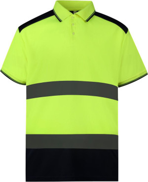 Hi-Vis Polo Yoko Priedušný a rýchloschnúci materiál, gombíková léga s 3 gombíkmi, zosilnené bočné rázporky, tkanina vtáčie oko šetrná k pokožke, tvarovo stabilné, certifikované podľa EN ISO 20471 trieda 2, farba orange navyše certifikovaná RIS-3279-TOM, g - Reklamnepredmety