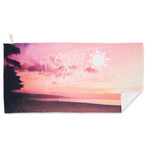 Plnobarevná plážová osuška s elastickou páskou - Reklamnepredmety