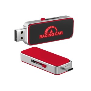 USB 3.0 FLASH DISK S LED LOGEM A TYPE-C KONEKTOREM - Reklamnepredmety