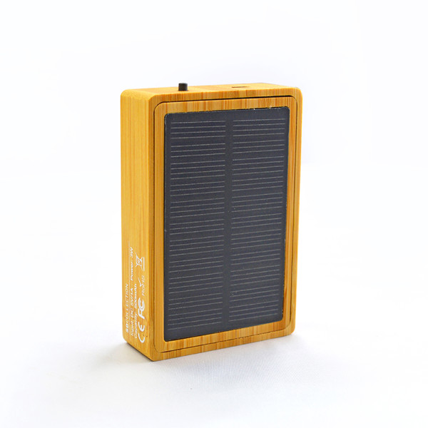 Bambusový bezdrátový reproduktor se solárním panelem