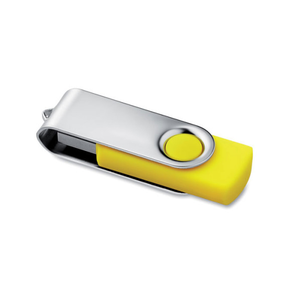 USB klíč s otočným ochranným kovovým krytem, s potiskem nebo gravírováním