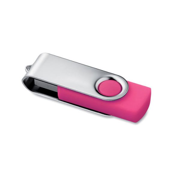 USB klíč s otočným ochranným kovovým krytem, s potiskem nebo gravírováním