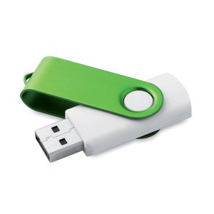 USB paměťová karta s barevným kovovým otočným krytem, potisk nebo gravírování v ceně - Reklamnepredmety