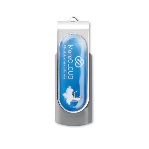 USB flash disk s plnobarevným logem s doming efektem v ceně