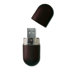 USB flash disk ve tvaru kapsle s potiskem - Reklamnepredmety