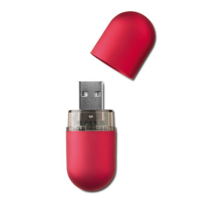 USB flash disk ve tvaru kapsle s potiskem - Reklamnepredmety