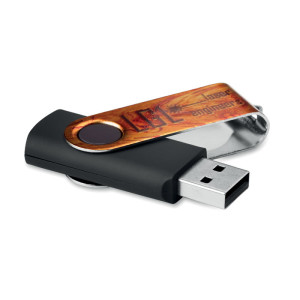 USB disk s plnobarevným potiskem kovového klipu - Reklamnepredmety