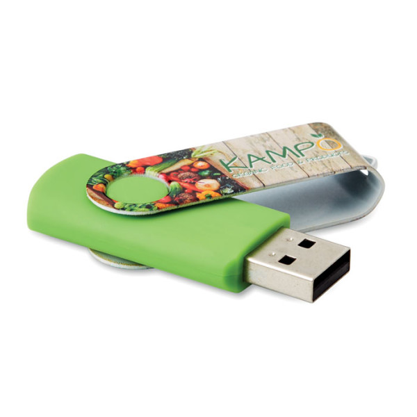 USB disk s plnobarevným potiskem kovového klipu